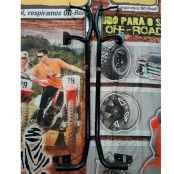 PAR DE ESTRIBO TUBULAR LATERAL PRETO COM PISANTE CROMADO P/ FIAT STRADA ANO 1996 ATÉ  2015 (PEÇA DE MOSTRUÁRIO )
