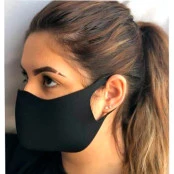 Máscara Lavável De Neoprene - Cor Preta