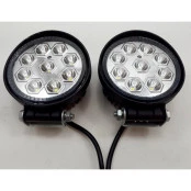 PAR DE FAROL COM 9 LEDS /27W ALCANCE 150 MTS (PEÇA DE MOSTRUÁRIO COM SUPORTE)