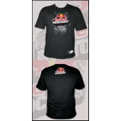 Camiseta Red Bull manga curta na cor Preta Tamanho GG modelo Oficial do motocross e do off-road