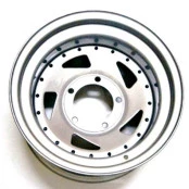 Roda Direcional Prata em Aço (Estilo Mangels) 16x8, 6 Furos de 139.7 Inmetro LI141683875-3
