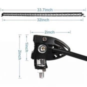 Barra de LED compacta, 108 W 36 LEDS - Alcance médio em área livre 250 metros (95 cm)