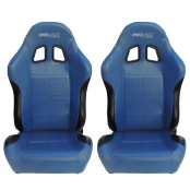 Par de Bancos Concha Reclinável Azul com Preto X1 Seat – AUS - Feito em Espuma Injetada - importado acompanha trilhos un