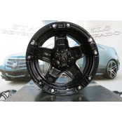 Jogo com 4 Rodas Tuff Wheel 17x9, Multifuros: 6 Furos de 139,7  Troller   Triton  L-200 Hilux