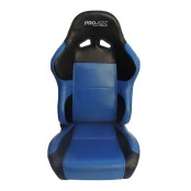 Banco Concha Reclinável Azul com Preto ( unitário )  X1 Seat – AUS - Feito em Espuma Injetada - Acompanha trilhos univer