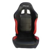 Banco Concha Reclinável Preto com Vermelho ( unitário )  X1 Seat – AUS - Feito em Espuma Injetada - Aacompanha trilhos u