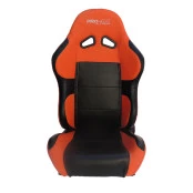 Banco Concha Reclinável Preto com Laranja ( unitário )  X1 Seat – AUS - Feito em Espuma Injetada - Acompanha trilhos uni