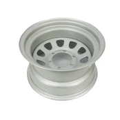 Roda Daytona PRATA em Aço (Estilo Mangels) 15x8, 6 Furos de 139.7 para L-200 , Engesa, Pajero, Triton, Troller, Frontier, Hilux, Bandeirante e D20
