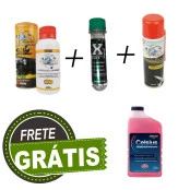 Car Preventive Kit - 1 Alfa-X + 1 Xp3 (Diesel / Álcool ou Gasolina) + Fluido para Radiador + Graxa especial Alfa-X + FRE