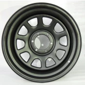 Roda Daytona Black em aço reforçado 17x9 6 furos de 139,7 offset negativo -12 ( Não precisa de espaçador de roda) 