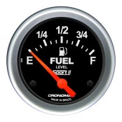 Indicador de Nível de Combustível Elétrico 60mm Cronomac linha Sport II