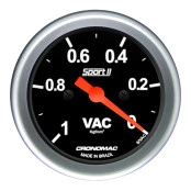Manômetro Pressão Do Vácuo 60mm Mecânico Cronomac Linha Sport Il