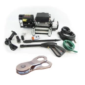 Combo - Guincho Elétrico Winch 9.000lbs com Lavadora de Alta Pressão, Roletado e Vedado + Controle s/ Fio + Patesca Mace