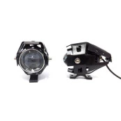 Farol milha de LED com Lente Convexa - Universal - Ideal para Motos / Quadriciclo / ATV / UTV / Motoscross  - Unitário 