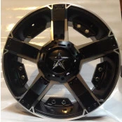 Jogo de Rodas de Liga 6 furos de 139,7 Aro 17 - 9 polegadas Black com diamantada para Hilux , Triton , Troller - Inmetro