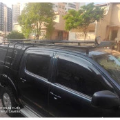 Bagageiro (conjunto) Bagageiro Dianteiro e Traseiro para Pick up com  Capota Traseira de Fibra