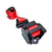 Cinto de Segurança 3 Pontos Retrátil - Vermelho - Acompanha base de encaixe  - Lado Esquerdo