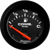 Relógio Elétrico Indicador de Nível de Combustivel Cronomac Street 52mm - Fundo Preto - Ponteiro Laranja