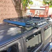 Bagageiro de Teto para Wrangler JK de 2007 até 2018 4 portas ( somente parte traseira do teto) Pintura eletrostática e ó