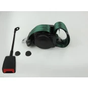 Cinto de Segurança 3 Pontos Retrátil - Verde - Acompanha base de encaixe  - Lado Esquerdo
