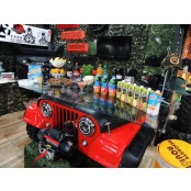 Mesa decorativa frente de Jeep