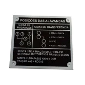 Placa de posição da alavanca clarck 4 Marcas