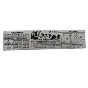 Placa / Plaqueta para Jeep Willys, Rural e F-75 - 3 marchas - Cor Alumínio