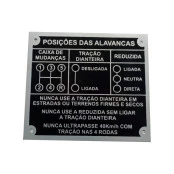 Placa De Posições Da Alavanca Preta 5 Marchas