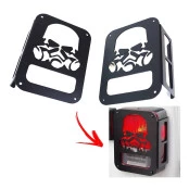 Par de Protetor de lanterna em Metal p/ Jeep Wrangler JK 2007 à 2018  Modelo Darth Vader