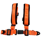 Cinto de Segurança 4 Pontos Universal (Vários Veículos) Cor Laranja Importado (Gaiolas, Jeep, Bugy)