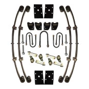 Kit de Suspensão feixe de mola Toyota completo para Jeep Willys Rural e F-75 com Jumelos Articulados / Jumelo Revolver - Dianteiro Canela Grossa e Traseiro Canela Fina