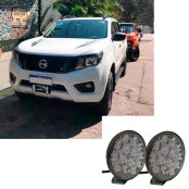 Mesa de Guincho Para Nova Nissan Frontier 2018, 2019, 2020, 2021, 2022 - Reforçada Grátis 1 par de Faróis 14 LEDS