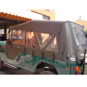 Capota Jeep CJ6 Bernardão 2 Portas Semi Conversível Preta Completa Acompanha Portas e Janelas