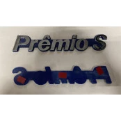 Emblema Fiat Premio S Cromado Com Fundo Azul