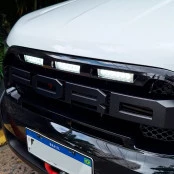 Kit 3 Faróis (3 LEDS) para adaptação Ford Raptor Para Milha e Luz de ré