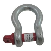 Anilha 7/8 reforçada para reboque vermelho e prata galvanizada.