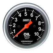 Manômetro de Pressão do Óleo 60mm Mecânico 0-10kg Cronomac - Linha Sport ll