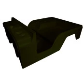 Caixote / Carroceria em fibra do jeep willys cj5 na cor Verde Militar