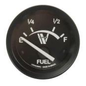 Indicador de Nível de Combustível Eletrico Cronomac 52mm - Linha especial Willys - Aro e Fundo Preto, Grafia e P