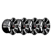 Jogo com 4 rodas 17x9 Furação 6x139,7 em liga leve reforçada para trilhas Ideal p/ Troller Mitsubishi Triton L200 Toyota