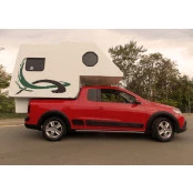 Motorhome Camper Wheel Modelo Mini Camper 4,5m² p/ Saveiro, Montana, Strada, Hoggar, Courier, e outras do mesmo porte