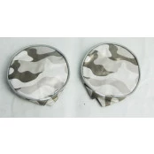 Capa de farol de Milha Camuflado / Cinza c/ 17cm de diâmetro (O par)