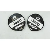 Capa de farol de Milha JEEP COR PRETA c/ 13 cm de diâmetro (O par)