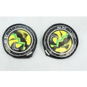 Capa de farol de Milha BR AVENTURA - Preto / Amarelo c/ 17cm de diâmetro (O par)