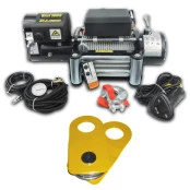 Guincho Elétrico Winch 12.000Lbs 12v Pró Line / Linha Profissional c/ Compressor de Ar - Acompanha: Controle s/ Fio + Pa