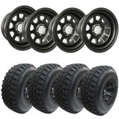 COMBO: 4 Rodas 17x8 6 Furos de 139,7 + 4 Pneus 35x12,5 R17 MT, Mud Terrain produzido por Westlake Modelo CHA SL 366 MT