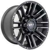 Roda 17x9 com 6x114 furos na Cor Preta Diamantada