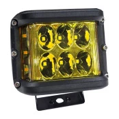 Farol de Neblina 12 LEDS 60 watts cor Ambar  Ideal para Expedições Longas
