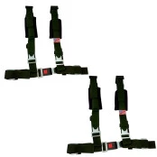 Jogo com 2 Cintos de Segurança 4 Pontos Universal (Vários Veículos) Cor Verde Importado (Gaiolas, Jeep, Bugy)
