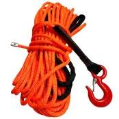 Corda sintética 12mm de 28 Metros para Guincho de Até 12.000 Libras Certificada e com Proteção  UV - Cor Laranja